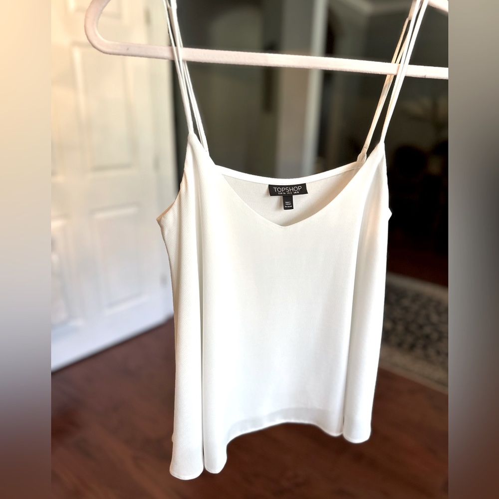 Topshop white cami/spaghetti strap top
